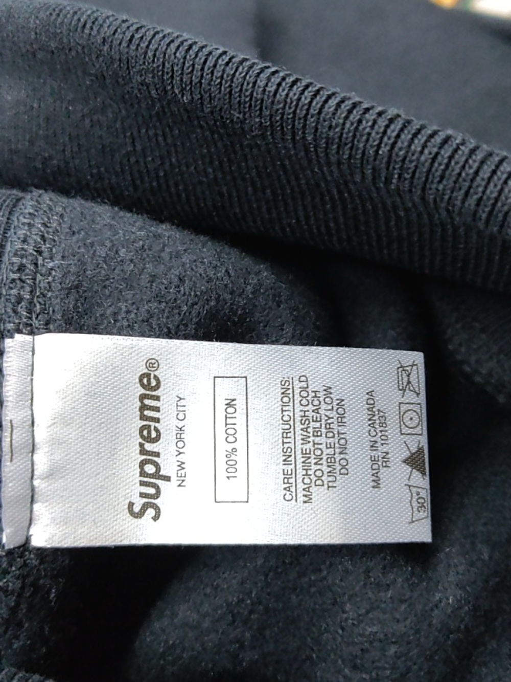 Supreme Black Crewneck Box Logo Cross Hoodie - Men - Picture 3 of 8